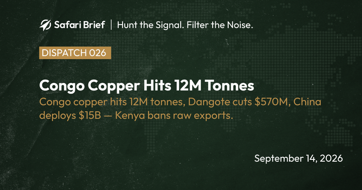 🔶 Congo Copper Hits 12M