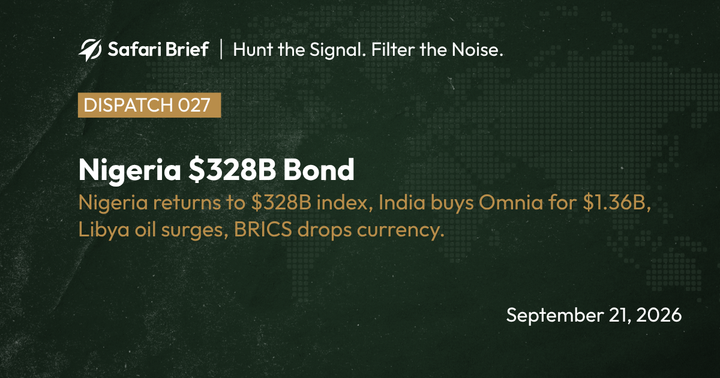 💰 Nigeria $328B Bond